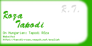 roza tapodi business card